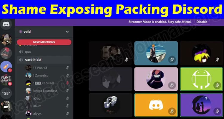 Latest News Shame Exposing Packing Discord